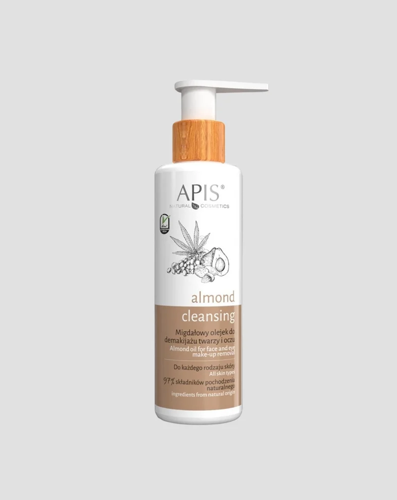 Huile démaquillante aux amandes pour le visage et les yeux Almond Cleansing Apis