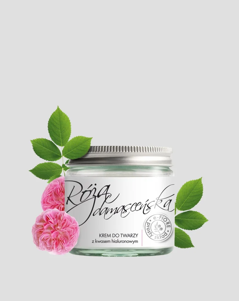 Crème visage hydratante intense à la rose de Damas et à l'acide hyaluronique E-Fiore