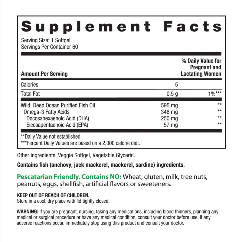 Prenatal DHA Ultra Omega-3 Fish Oil, 60 Softgels