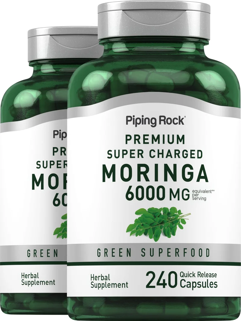 Moringa Oleifera, 6000 mg (per serving), 240 Quick Release Capsules, 2 Bottles