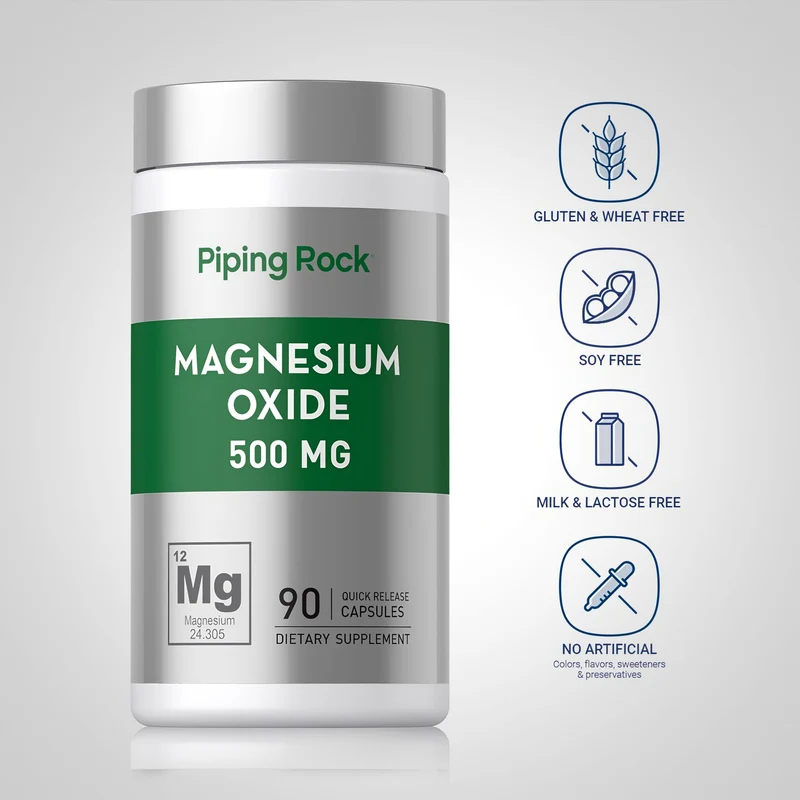 Magnesium Oxide, 500 mg, 90 Quick Release Capsules