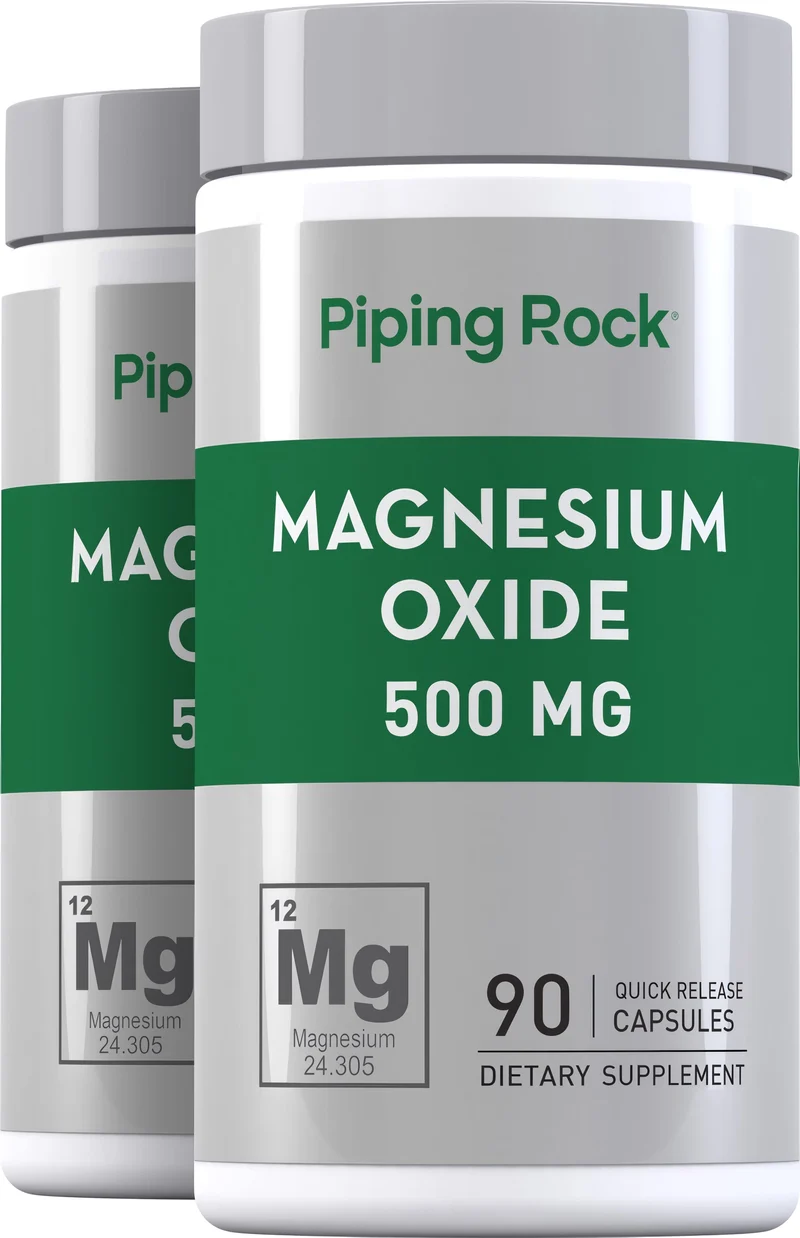 Magnesium Oxide, 500 mg, 90 Quick Release Capsules, 2 Bottles