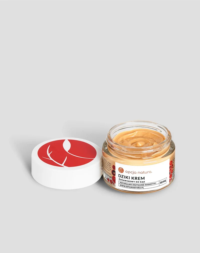 Crème sauvage pour les mains à la canneberge pour les peaux sèches et abîmées à l'urée 5 % Opcja Natura