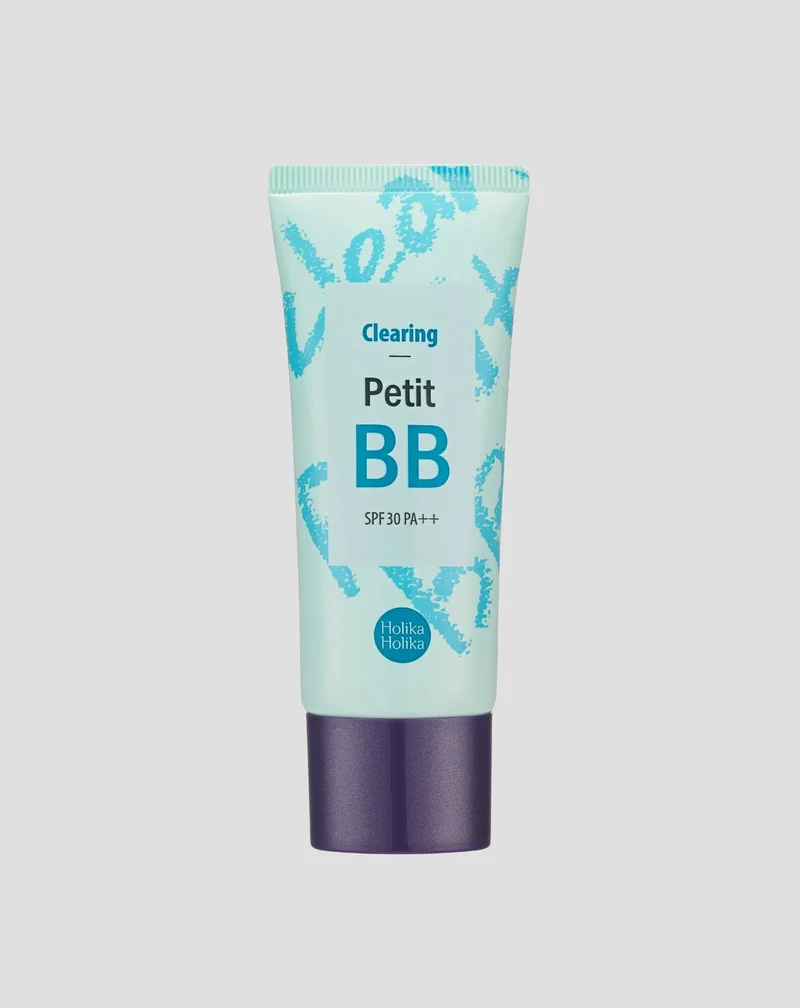 Crème BB nettoyante Clearing Petit avec SPF30 à l'extrait d'huile d'arbre à thé pour les peaux mixtes et grasses Holika Holika