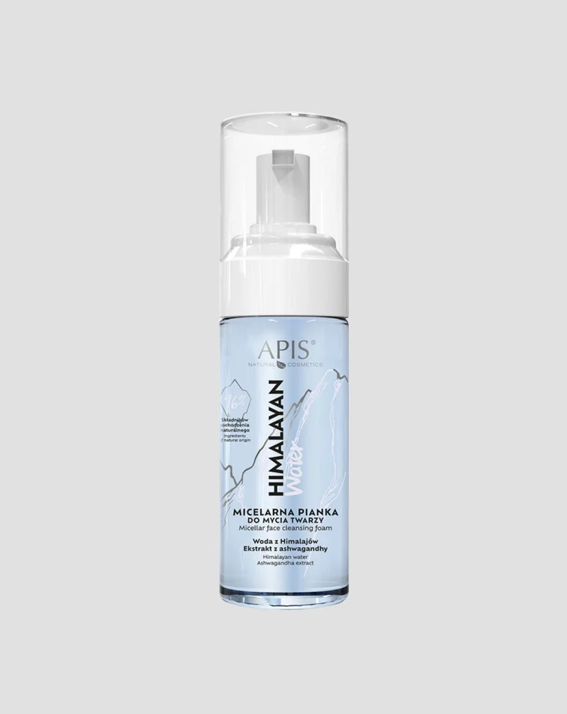 Mousse nettoyante micellaire Himalayan Water pour le visage à l'eau de l'Himalaya et à l'ashwagandha Apis