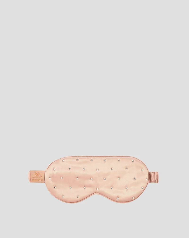 Bandeau de soie pour le sommeil décoré de cristaux – rose gold Crystallove