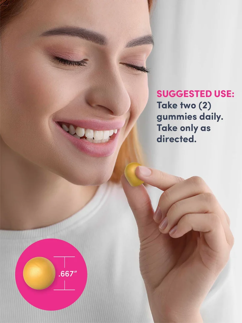 Beauty Builder Hair, Skin & Nails Gummies Lemon Flavor, 60 Tasty Gummies