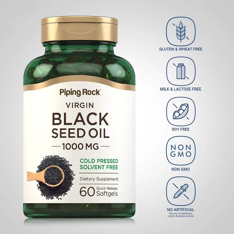 Black Seed Oil, 1000 mg, 60 Quick Release Softgels