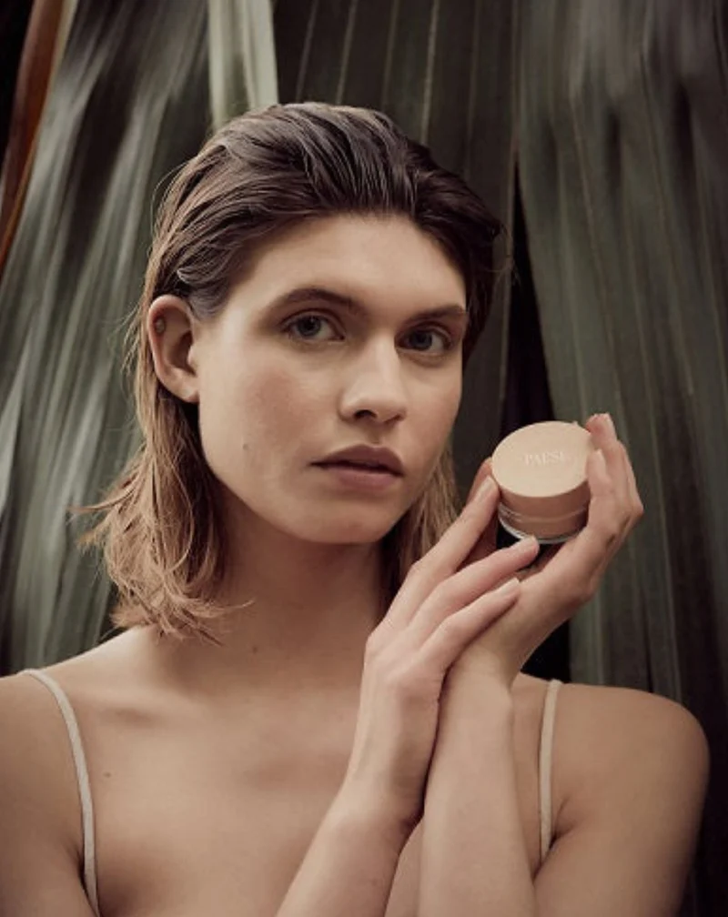 Poudre naturelle en vrac à base d'orge pour fixer et matifier le maquillage Paese