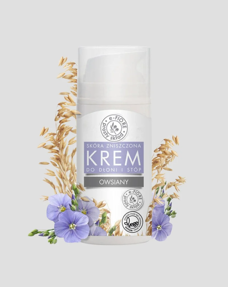 Crème d'avoine à l'huile de lin et d'orange pour les mains et les pieds E-Fiore