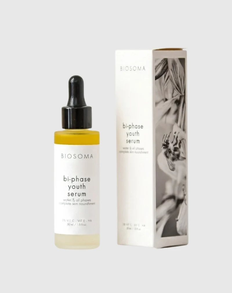 Sérum biphasé anti-âge pour le visage à l'acide hyaluronique et aux huiles naturelles Biosoma