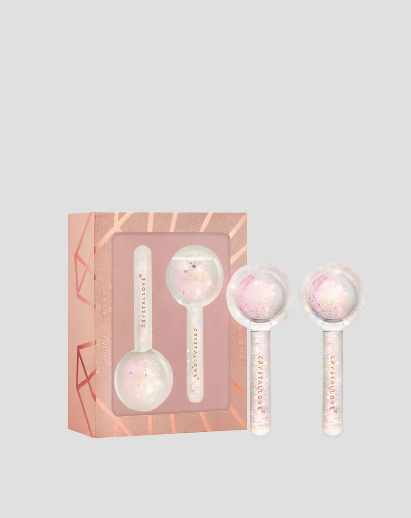 Boules de massage en verre Cryothérapie du visage Cryolift ice globes Crystallove