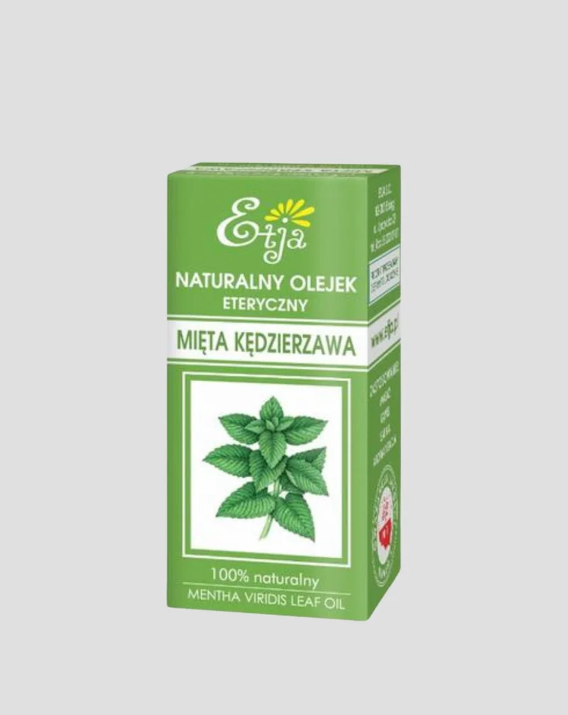 Huile essentielle naturelle de menthe frisée au parfum frais et agréable Etja