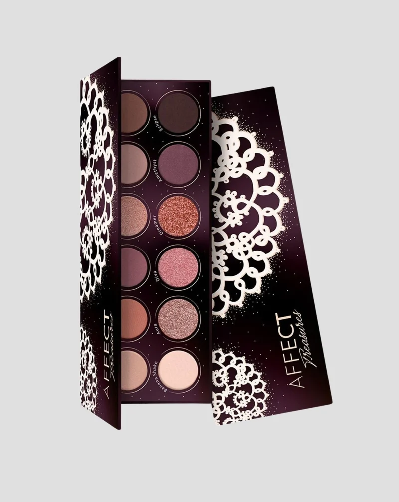 Palette d'ombres pressées Treasures Affect Professional Cosmetics