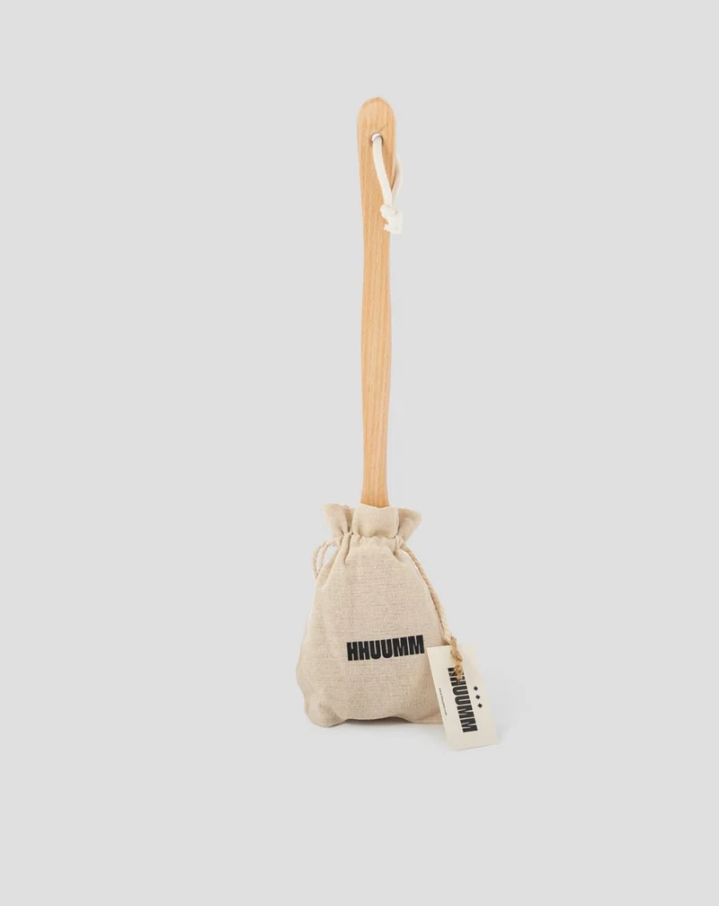 Brosse de massage corporel avec fibre d’agave en bois de hêtre et avec manche détachable n° 2 Hhuumm