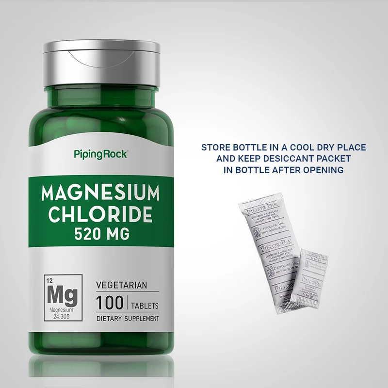Magnesium Chloride, 520 mg, 100 Tablets, 2 Bottles