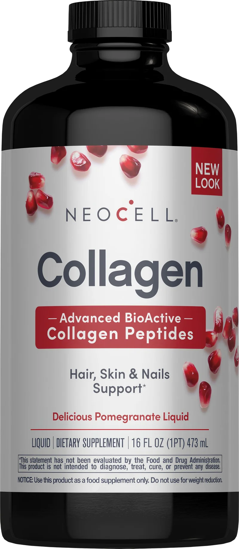 Collagen Liquid Pomegranate Flavor, 16 fl oz (473 mL) Liquid