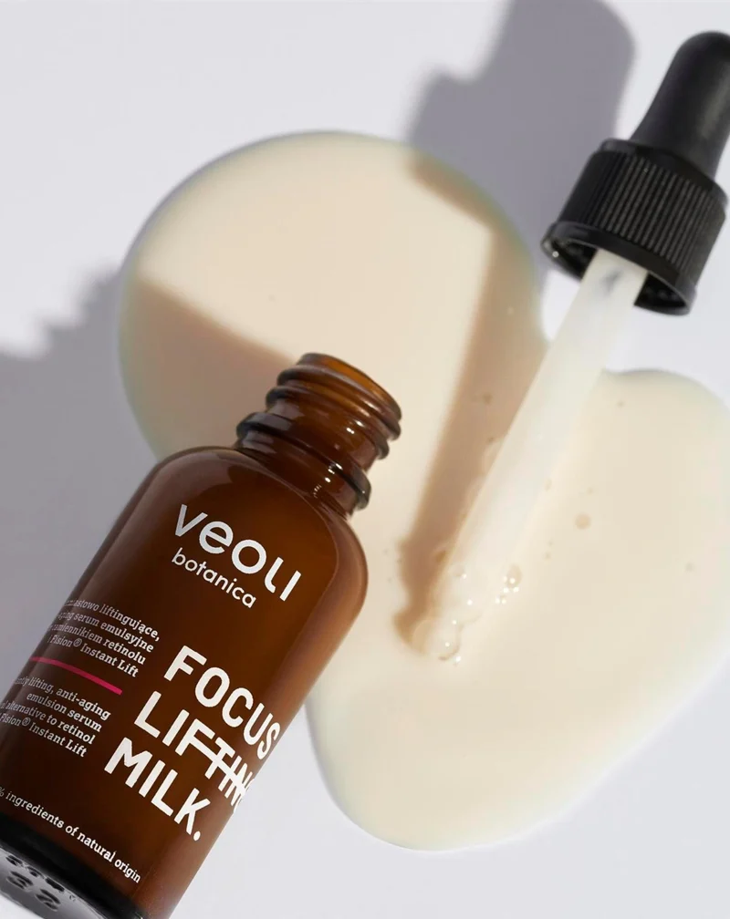 Sérum émulsion anti-âge liftant à la bacchiole Focus lifting milk Veoli Botanica