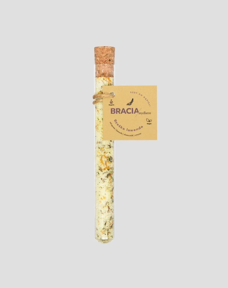 Potion de bain régénérant au sel d’Epsom Lavande fraîche Bracia Mydlarze