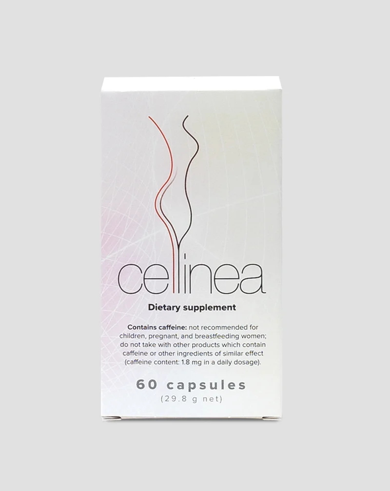 Comprimés de traitement anti-cellulite et pour améliorer les qualités de la peau aux extraits naturels Cellinea 60 gélules