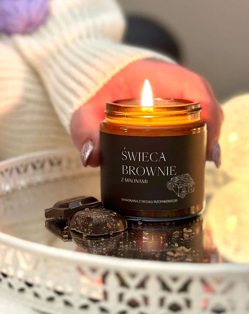 Bougie parfumée végétalienne au parfum de brownie à la framboise 120 ml MgLife