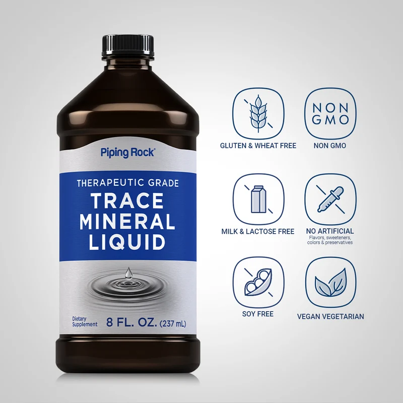 Trace Mineral Liquid, 8 oz (237 mL) Bottle