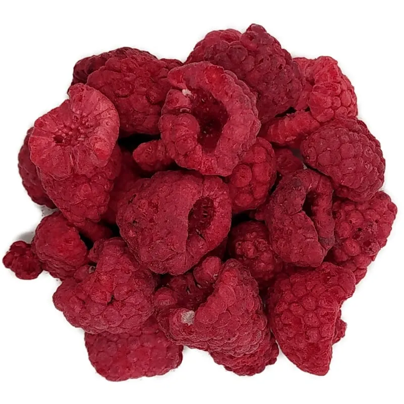 Framboises lyophilisées