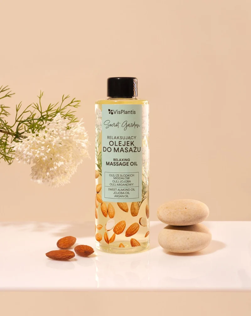 Huile de massage hydratante et relaxante au parfum d'amande Secret Garden Vis Plantis