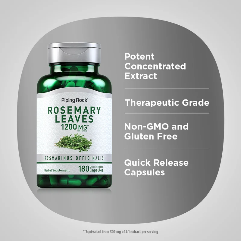 Rosemary, 1200 mg (per serving), 180 Quick Release Capsules, 2 Bottles