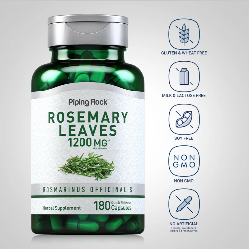 Rosemary, 1200 mg (per serving), 180 Quick Release Capsules, 2 Bottles
