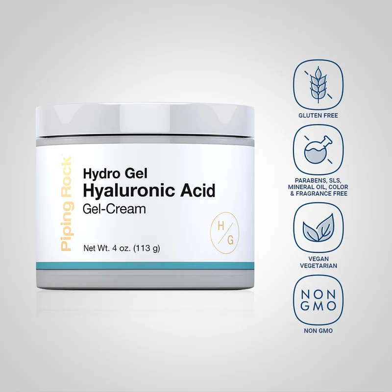 Hyaluronic Acid Gel Cream, 4 oz (113 g) Jar, 2 Jars