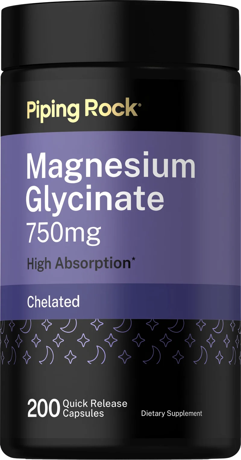 Magnesium Glycinate, 750 mg, 200 Quick Release Capsules