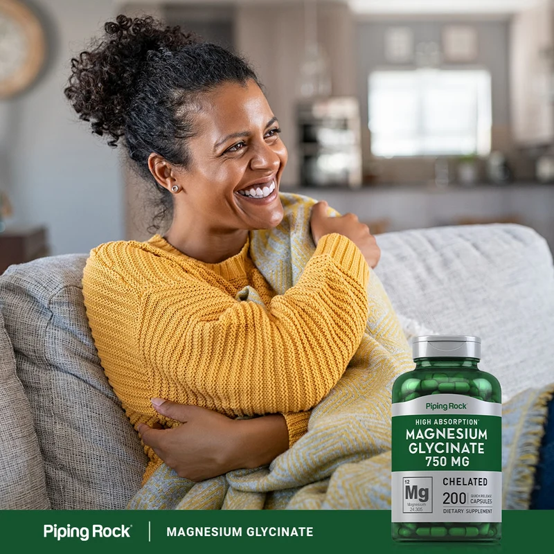 Magnesium Glycinate, 750 mg, 200 Quick Release Capsules, 2 Bottles