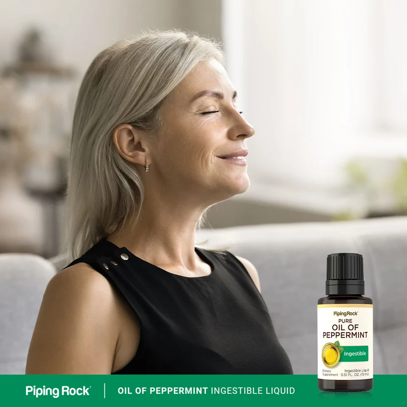 Oil of Peppermint Ingestible, 1/2 fl oz (15 mL) Dropper Bottle