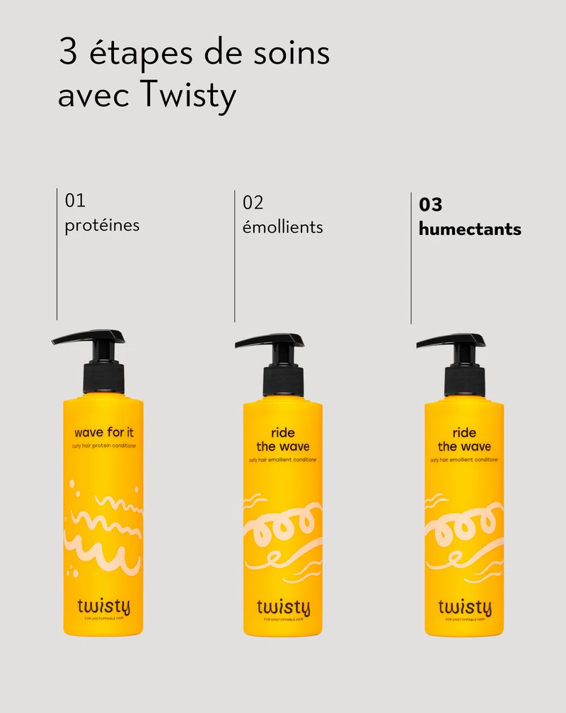 Après-shampoing humectant pour cheveux bouclés à l'aloe vera, acide lactique et panthénol - Twisty