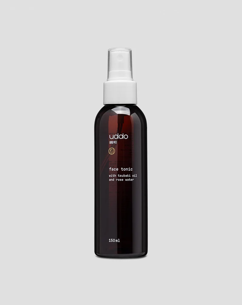 Tonique pour le visage à l'huile de tsubaki et à l'eau de rose Uddo
