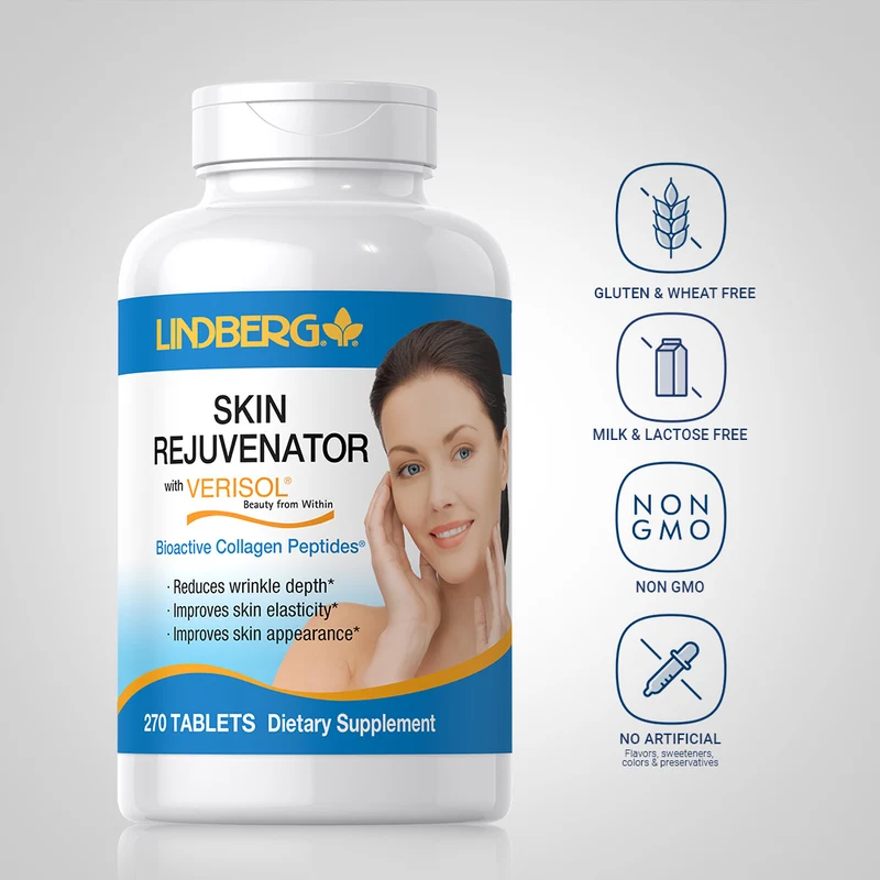 Skin Rejuvenator with Verisol Bioactive Collagen Peptides, 270 Caplets, 2 Bottles