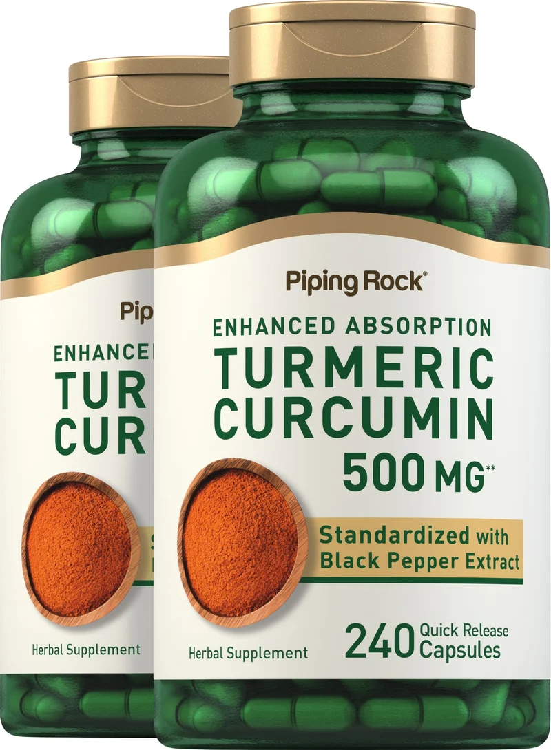 Standardized Turmeric Curcumin Complex, 500 mg, 240 Quick Release Capsules, 2 Bottles
