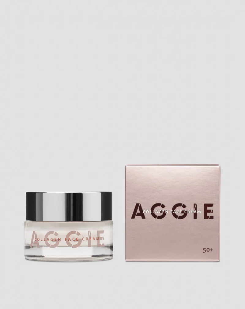 Crème pour peaux matures au collagène, à l'acide hyaluronique et à la vitamine E pour les femmes de plus de 50 ans Aggie