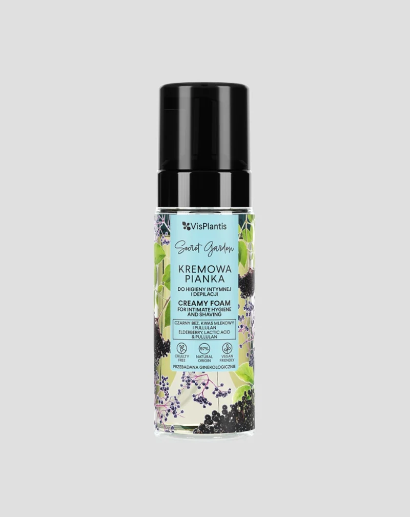 Mousse crémeuse pour l’hygiène intime à l’extrait de sureau et à l’acide lactique Vis Plantis