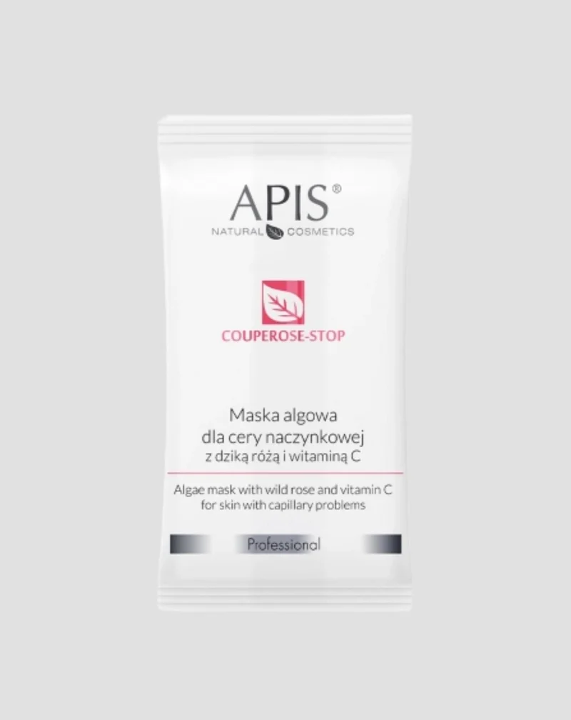 Masque aux algues pour la peau vasculaire à la rose musquée et à la vitamine C Couperose-Stop Apis