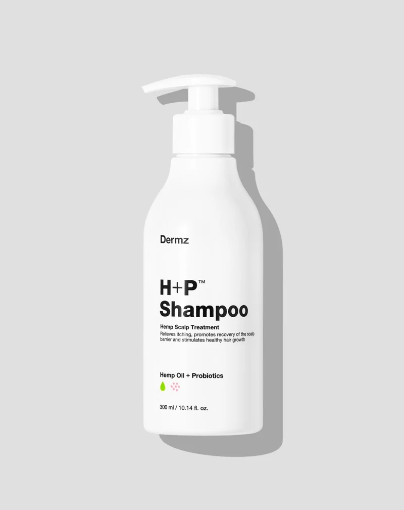Shampooing au chanvre avec probiotiques pour combattre les démangeaisons et la desquamation du cuir chevelu H+P Dermz