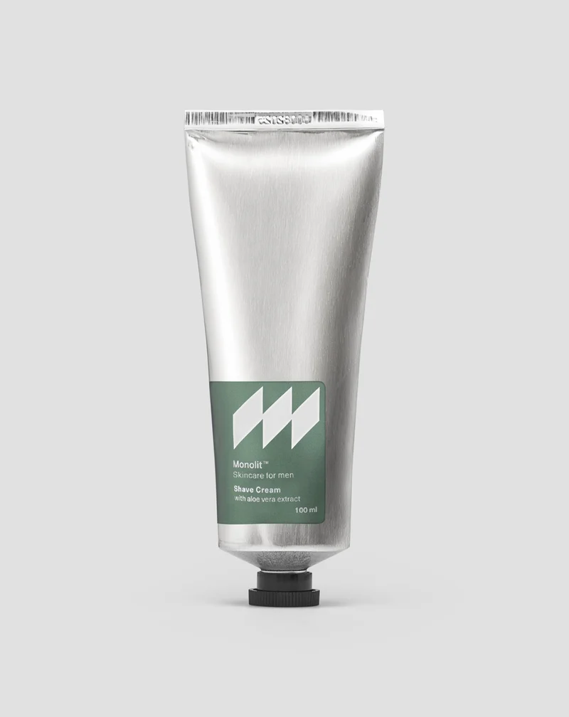 Crème de rasage Monolit aux huiles naturelles pour apaiser les irritations et les rougeurs