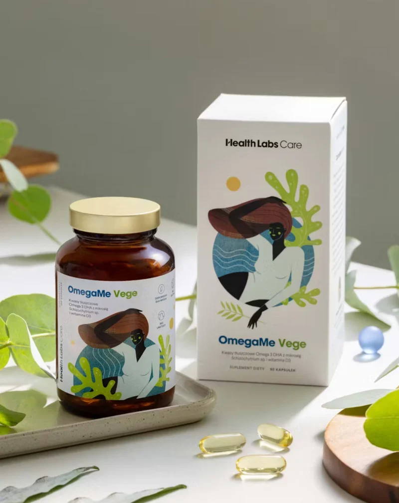 Supplément alimentaire à base d'acides gras oméga OmegaMe Vege Health Labs Care 60 gélules