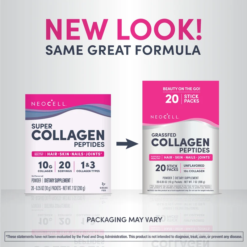 Collagen Peptides 10 gram Stick Packs, 20 Stick Packs