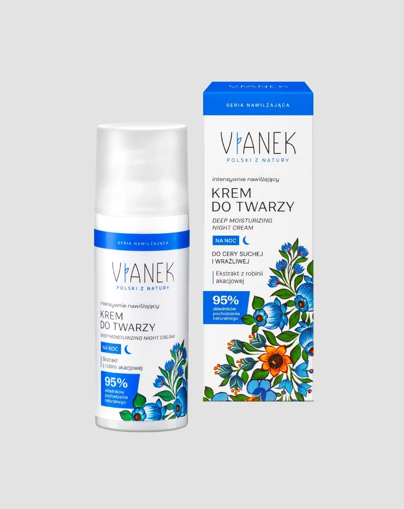 Crème hydratante intensive à l'acacia robinier pour les peaux en manque d'hydratation Vianek