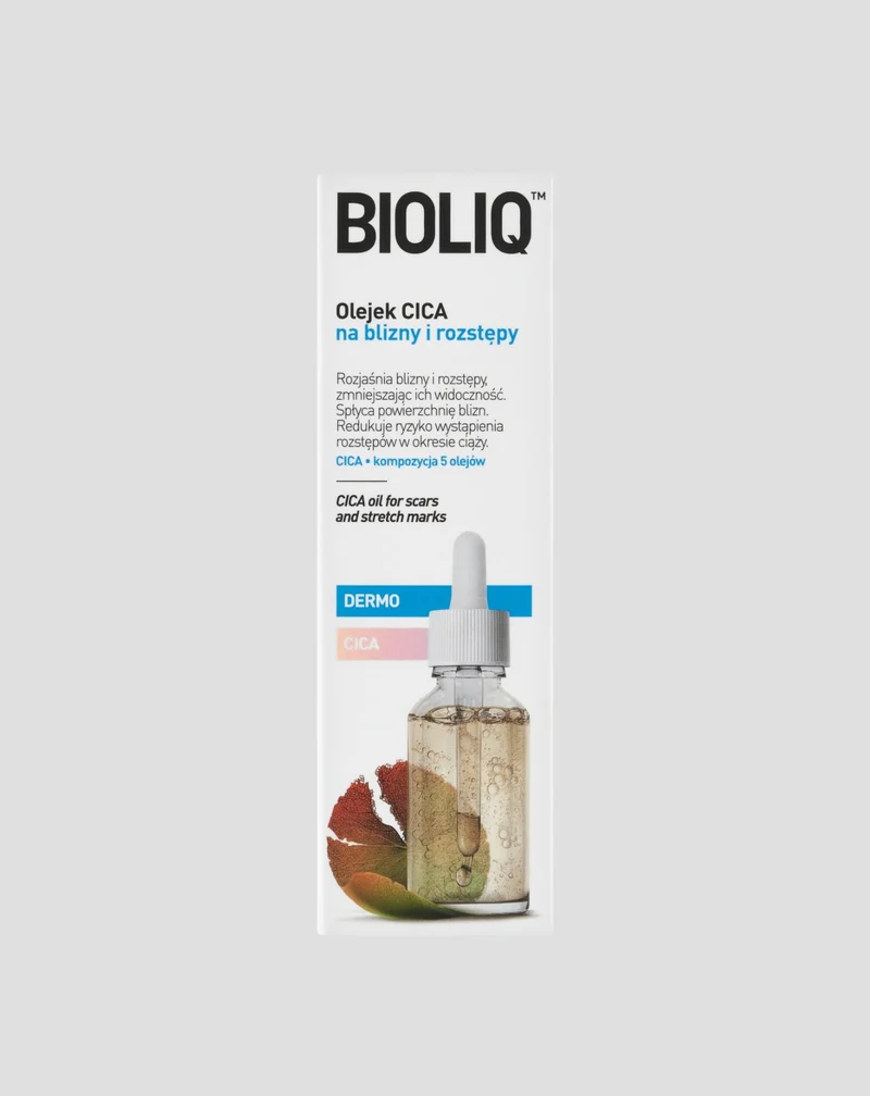 Huile de derme CICA pour cicatrices et vergetures à la Centelle asiatique bioactive Bioliq
