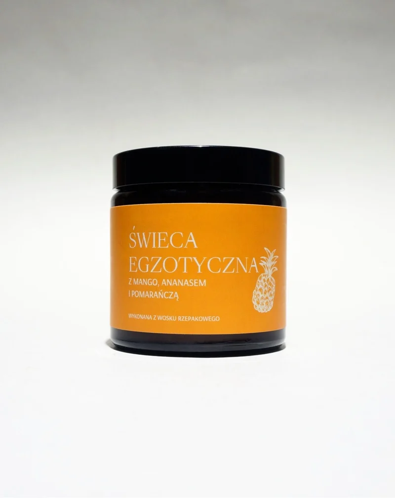 Bougie exotique de colza faite à la main au parfum de mangue, d’ananas et d’orange Mglife