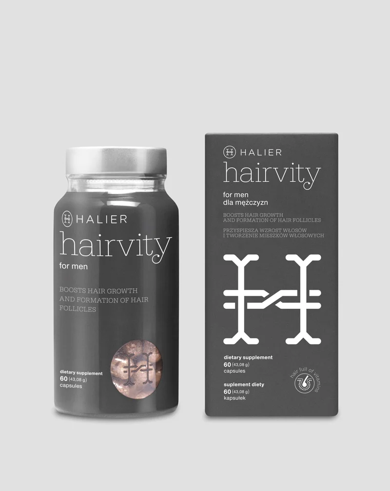 Hairvity Men Halier complément alimentaire anti-chute de cheveux pour hommes, 60 gélules