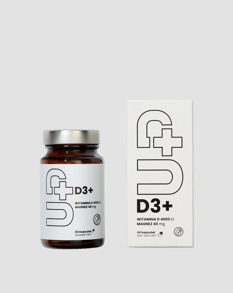 Supplément Up D3+ Vitamine D3 en combinaison avec du magnésium UP Health Pharma 60 gélules
